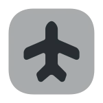 Airplane Square SVG Icon